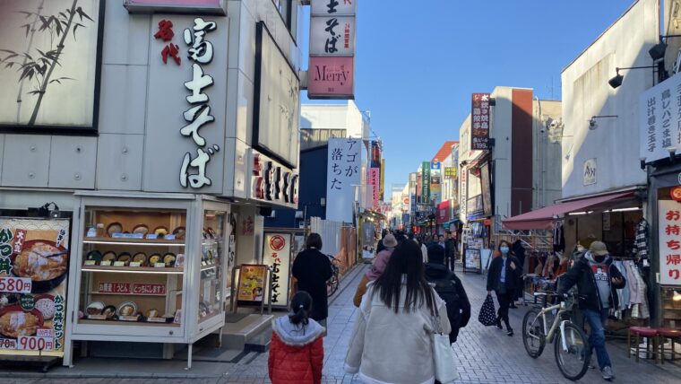 クレアモールにある「名代 富士そば 川越店」