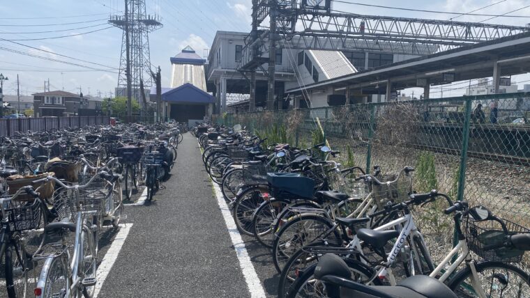 武蔵嵐山駅の無料駐輪場