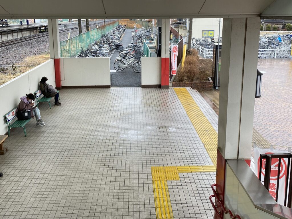 武蔵嵐山駅東口の駐輪場