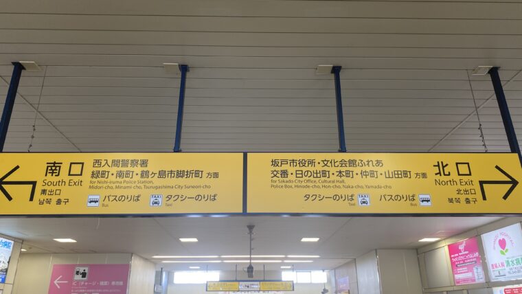 坂戸駅の出口案内