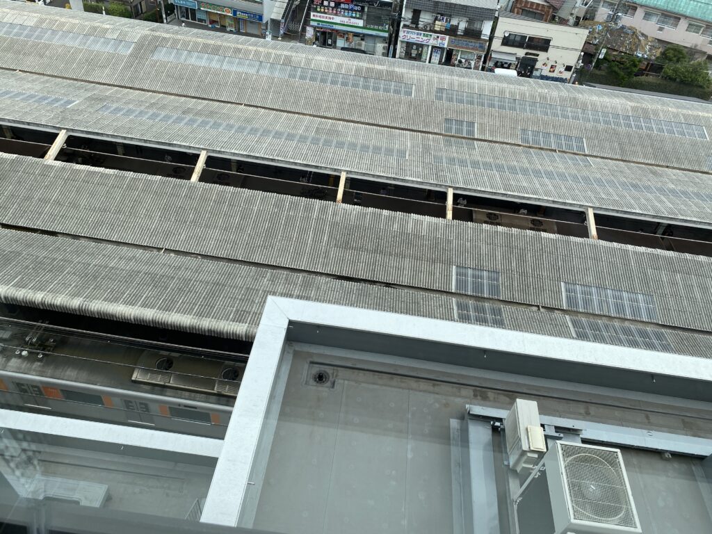 和光市東武ホテルの客室窓から見た和光市駅