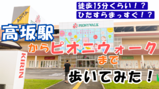 高坂駅からピオニウォーク東松山まで歩いてみた！